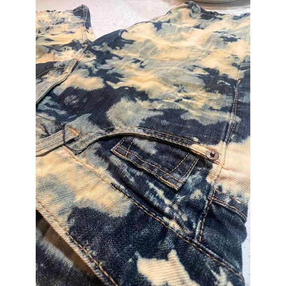 COPPER RIVET BLEACH WASH DENIM SHORTS 100% COTTON MENS 30" WAIST - Picture 4 of 7